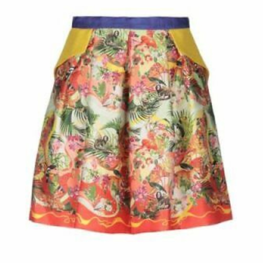 Piccione Piccione mutli color flare skirt